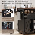 thumbnail image 3 of Harper & Bright Designs Farmhouse Kitchen Island with Drop Leaf and Wheels, Kitchen Storage Cart with Drawers and Internal Iron Shelf, Rolling Kitchen Island with Power Outlet, Black, 3 of 19
