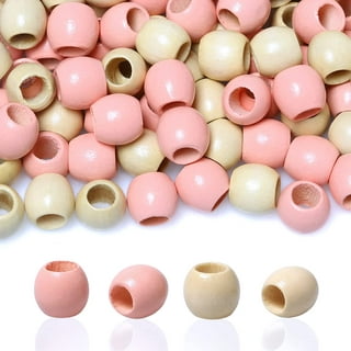 Natural Wood Large Hole Wooden Beads for Macrame European Crafts NEW Deco.  Q7I4 