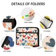 thumbnail image 3 of Organ Folder 14.2 x 0.8 x 10.6 Inches 13 Separate Pockets A4 Size Documents Folder A Sort Storage File Manager For The Home Office Colorful Heart, 3 of 7