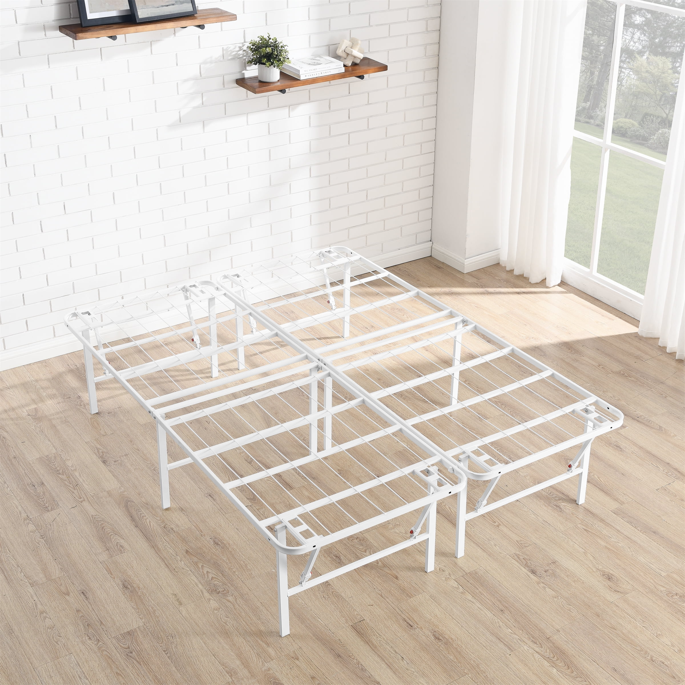 Mainstays 18 inch high cheap profile foldable steel bed frame