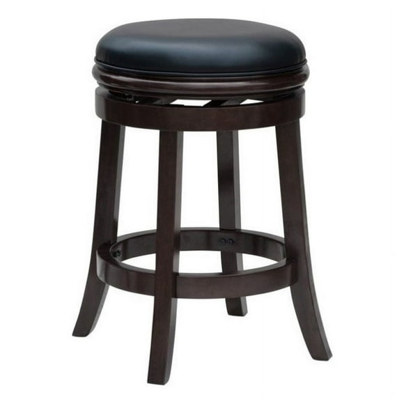 Boraam Faux Leather Swivel Counter Height Stool in Cappuccino