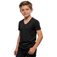 thumbnail image 2 of WOYY Boys V Neck Short Sleeve T-Shirt Casual Solid Basic T Shirt Kids Tee, Sizes 2-16, 2 of 5