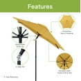 thumbnail image 5 of Mainstays 7.5ft Yellow Market Patio Umbrella, Push-Up, 3-Angle Tilt, 5 of 7