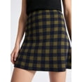 thumbnail image 4 of Free Assembly Women's Fit and Flare Plaid Mini Sweater Skirt, Sizes, XS-XXL, 4 of 5