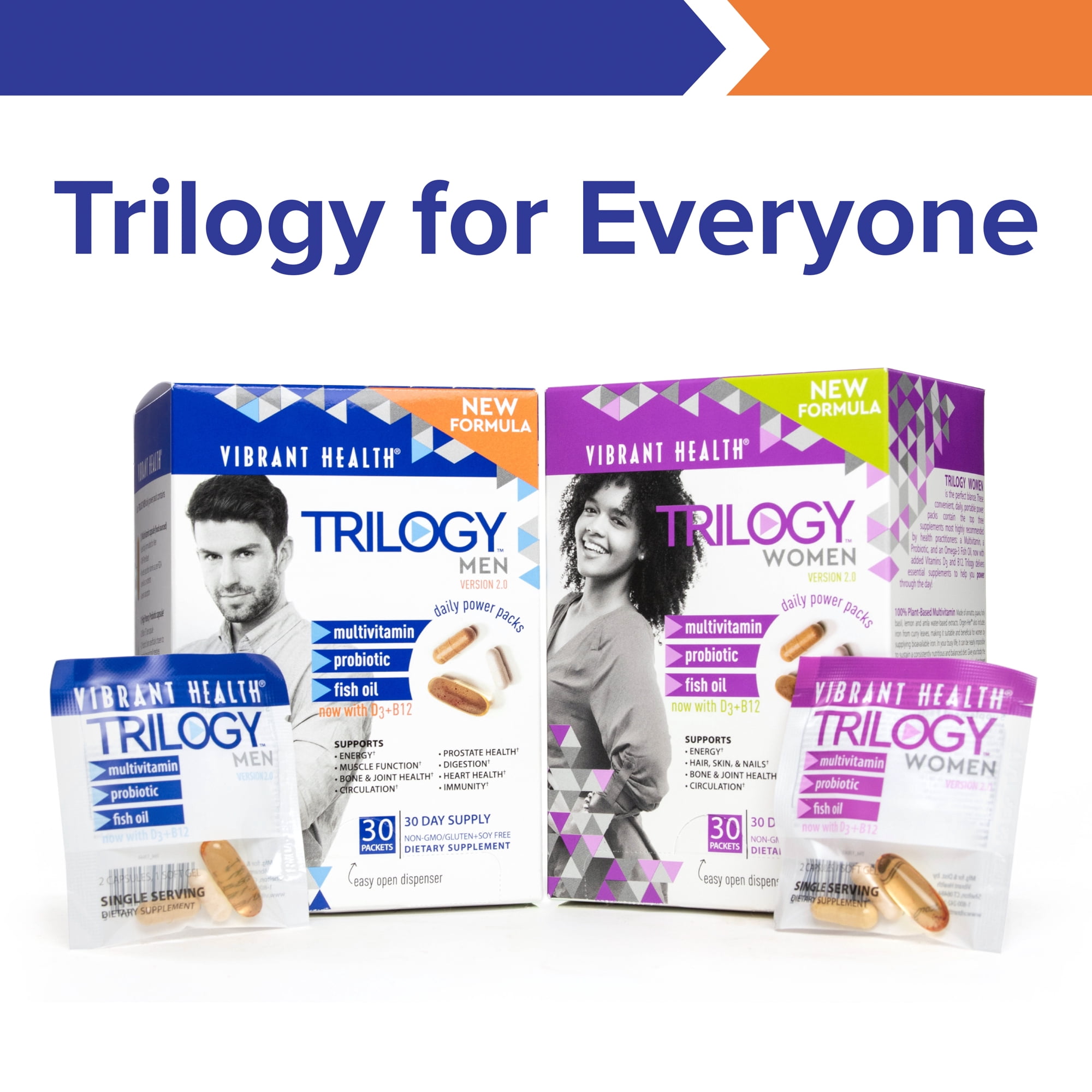 Vibrant Health Trilogy for Men - 30 Day Supply