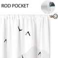 thumbnail image 5 of 2 Pcs Black Grey Misty Forest Kitchen Curtains, Nature Tree Woodland Mountain Rod Pocket Cafe Short Window Drapes for Bathroom Dining Laundry Room Tier Curtains, 56x40 Inch, 5 of 5