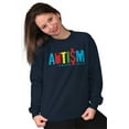 thumbnail image 4 of Autism Awareness Advocate Puzzle Sweatshirt for Men or Women Brisco Brands S, 4 of 6