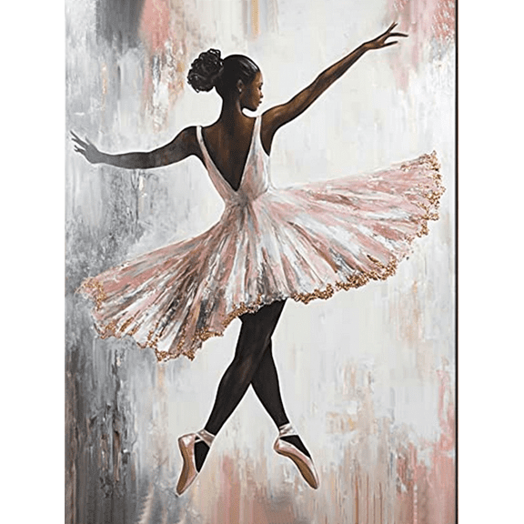 Elegant Ballerina Canvas Wall Art， Perfect for Living Room， Bedroom， Dance Studio， Gallery Wall， and Home Decor.