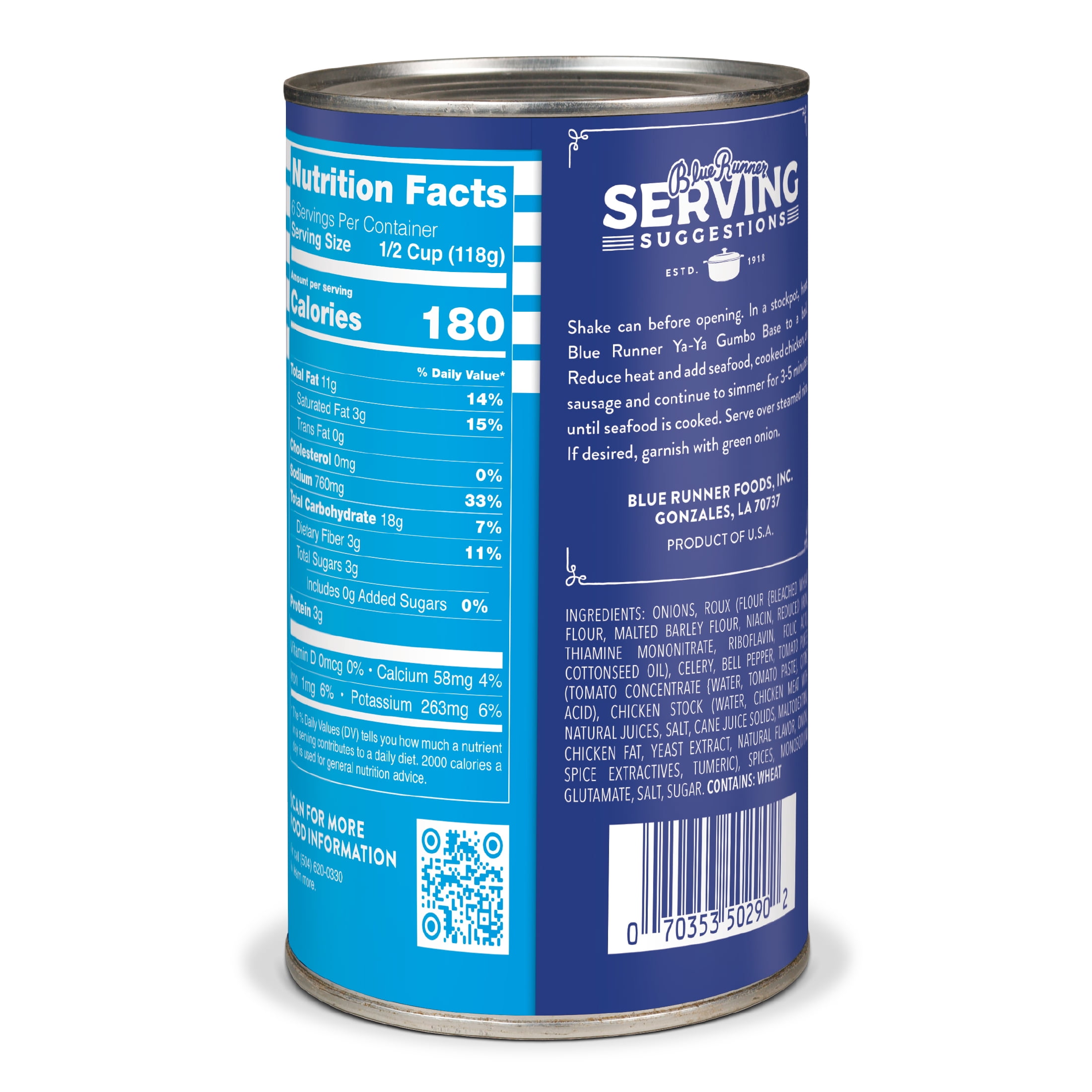 (3 pack) Blue Runner Foods Ya-Ya Gumbo Base, 25 oz Can