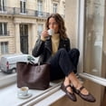 thumbnail image 4 of Cushionaire Wit Hand Woven Womens Flats, Comfortable Mary Jane Ballet Flat with Adjustable Buckle Braided Strap and Cushioned Memory Foam, 4 of 24