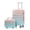 Blue+Pink + PC+4, variant on Gradient Blue Red 2 Piece PC Spinner Wheel Luggage Set With Combination Lock Side Feet Mat Stable Upright Carry On Suitcase For Travel