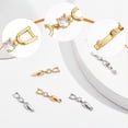 thumbnail image 4 of 6Pcs 2 Colors Fold Over Clasp Cubic Zirconia Necklace Bracelet Extenders Silver & Golden Foldover Extension Clasp Set for Jewelry Extender, 4 of 9