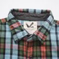 thumbnail image 4 of Men's Slimfit Flannel Shirt Two-ply 100% Cotton Pre Washed Vintage Look Plaid Work Shirt - Modern Slim Fit, 4 of 5