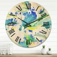 thumbnail image 2 of Designart 'Aquarelle Impression of Daisy Flowers I' Traditional Wood Wall Clock, 2 of 5
