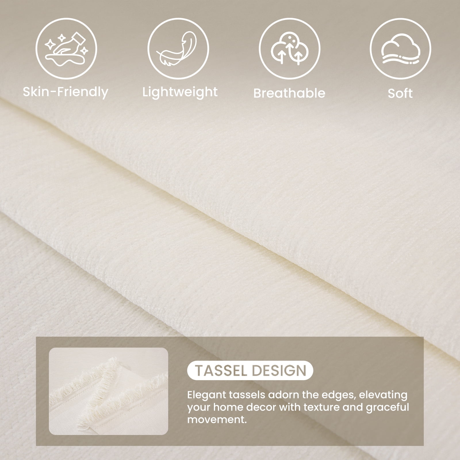 JIATER Sofa Cover Slipcover Couch Cover Durable Furniture Protector for Pets Home Decor 71"x118" Beige
