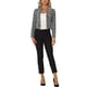 thumbnail image 2 of BLAZER DE TWEED PARA MUJER CHIC INSPIRADOR CON CUELLO ALTO, CORTO Y ABIERTO, TAMAÑO M NEGRO, 2 of 6