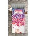thumbnail image 3 of Ambesonne Romantic Quilted Bedspread Set 2 Pcs, Hearts Love Springtime, Twin Size, Multicolor, 3 of 3