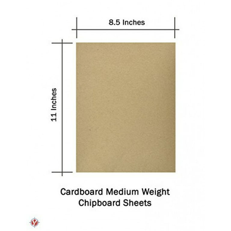 25 Chipboard Sheets – 8.5 x 11 Brown Kraft Cardboard – Medium Weight 30Pt  (.030 Caliper Thickness) Paper Board | Great for Arts & Crafts, Packaging