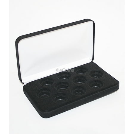- Black Felt COIN DISPLAY GIFT METAL PLUSH BOX holds 10-Quarter or Presidential $1