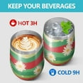 thumbnail image 4 of 12oz Stemless Wine Tumblers Pioneer Flower Vacuum Insulated Stainless Steel Travel Tumbler Cups Mug with Lid and Straw for Champaign,Cocktail,Beer with Cleaning Brush, 4 of 5