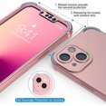 thumbnail image 4 of FZCHUN-for iPhone 13 Case: Military Grade Rugged iPhone 13 Phone Case with 2 Tempered Glass & Camera Protection | Shockproof Silicone Back Hard PC Bumper Case for iPhone 13 Cover 6.1"- Rosegold, 4 of 4