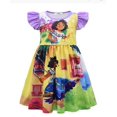 thumbnail image 1 of Verano 2 - 10 a?os Ni?os Estampado de dibujos animados Encanto Ni?as Puff Mangas Mirabel Vestido Encanto Camisón Longitud media Casua LingWen 8390615930697, 1 of 1
