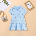 thumbnail image 2 of Otqutp Dress for Toddler Girls Spring Summer Fashion Short Sleeve Lapel Cute Print Dress Kids Girls Princess Dress for 6M to 6 Years, 2 of 9