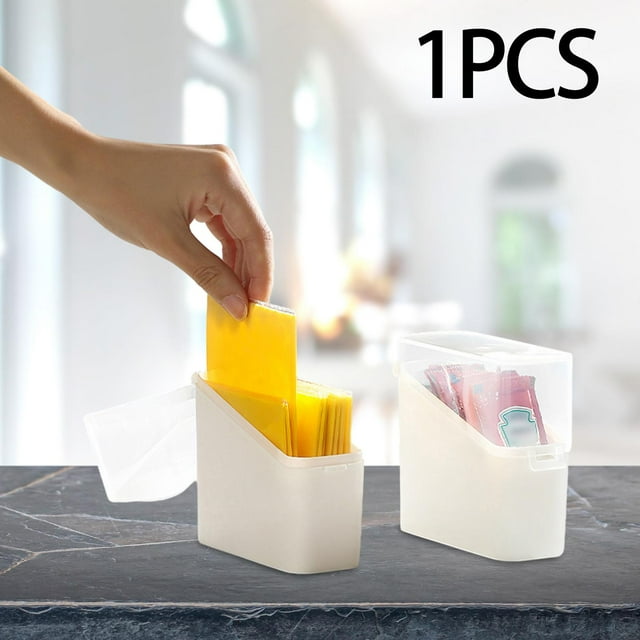 Tea Box Holder Durable Coffee and Tea Organizer for Room Home Capsule Coffee white