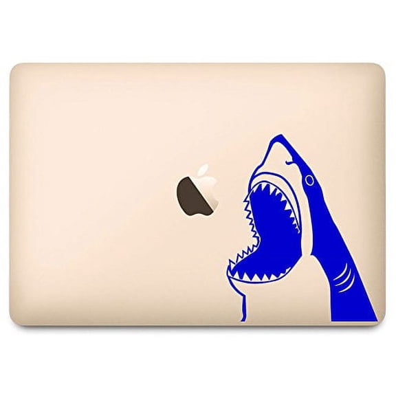 Blue Shark Jumping Out of Water Decal for 12" Macbook