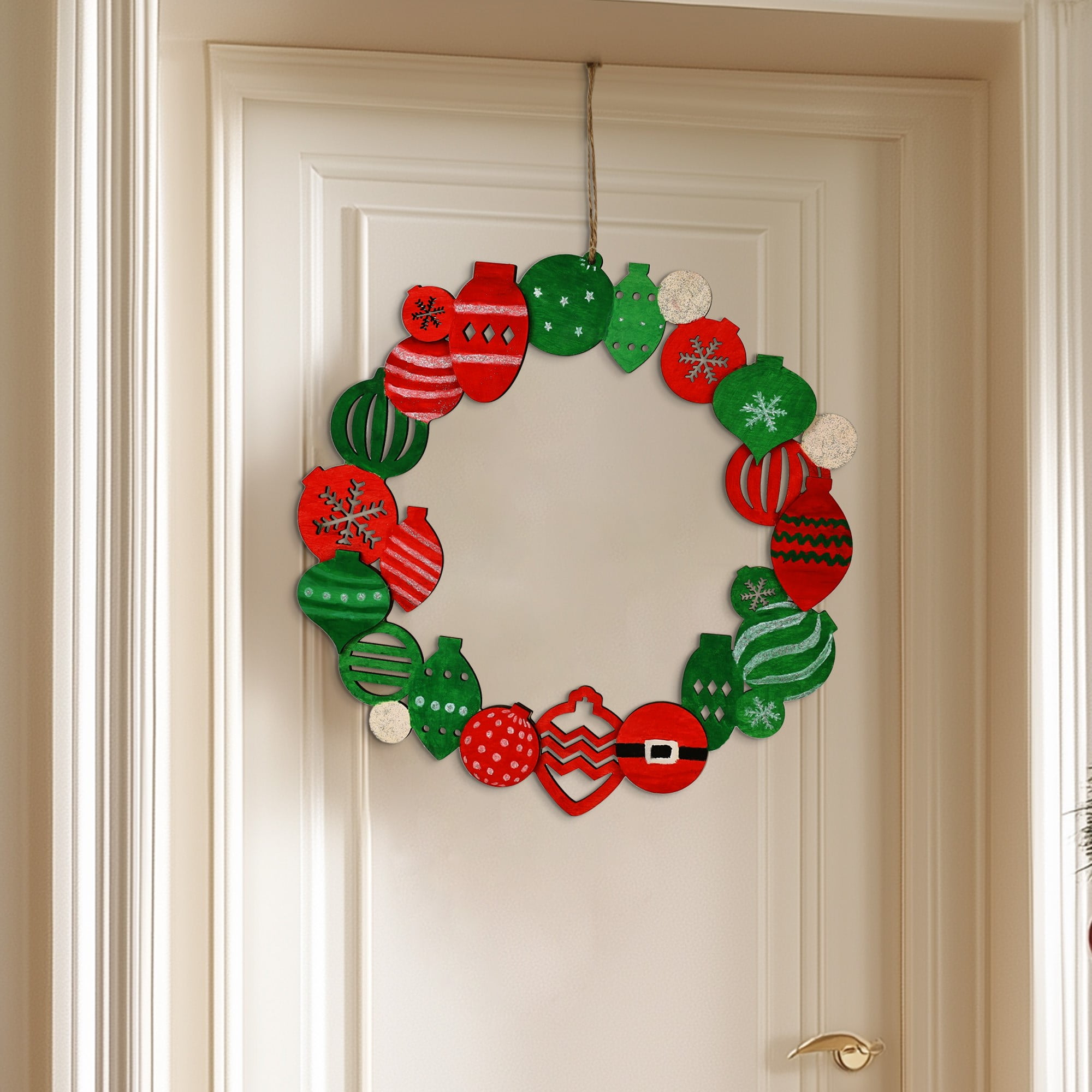 Hello Hobby Ornament Wreath, Unfinished Plywood Wreath, 15 in. x 0.35 in. x 15 in.