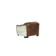 thumbnail image 4 of HomeStock Victorian Virtue Loveseat, Retro Brown Top Grain Leather & Aluminum, 4 of 6