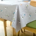 thumbnail image 4 of Heavy Duty Vinyl Table Cloth for Kitchen Dining Table Wipeable PVC Tablecloth for Rectangle Table (54'''' x 84'''', Green Leaves), 4 of 6