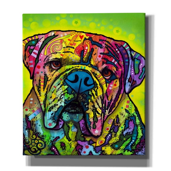 Epic Graffiti 'Hey Bulldog' by Dean Russo, Giclee Canvas Wall Art, 26"x30"