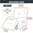 thumbnail image 4 of Lavish Cover Stretch Recliner Chair Cover, Non-Slip Slipcovers for Recliner Chair, Washable Furniture Protector with Pocket & Elastic Bottom for Kids Pets, 1 Seater, Coffee, 4 of 9