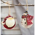 thumbnail image 3 of Wrought iron Christmas pendant American retro old decoration Snowman Santa Claus pendant Christmas tree decoration (old man right), 3 of 5