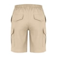 thumbnail image 4 of Fnooota Boys Cargo Shorts, Elastic Waist Summer Casual Relaxed Fit Kids Shorts Beige Size 10-12, 4 of 6