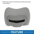 thumbnail image 3 of Almohada de Soporte Lumbar para Automóvil Única y Transpirable, Almohada de Cabeza de Cuello de Espuma Viscoelástica, Diseño Ergonómico 23x31x12.5cm Gris 1 Juego, 3 of 6