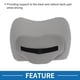 thumbnail image 3 of Almohada de Soporte Lumbar para Automóvil Única y Transpirable, Almohada de Cabeza de Cuello de Espuma Viscoelástica, Diseño Ergonómico 23x31x12.5cm Gris 1 Juego, 3 of 6