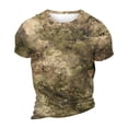 thumbnail image 6 of Dresfit Men's Camo Shirt Crew Neck Camouflage Work Out Tees Short Sleeve Big and Tall Lightweight Tennis Tops Cotton Relaxed Fit T Shirts Light Green M, 6 of 6