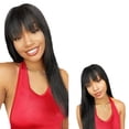 thumbnail image 5 of Stylish straight hair with bangs African straight hair wig, 5 of 10