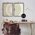 thumbnail image 3 of Stupell Rustic Mandala Boho Pattern Abstract Painting Black Framed Art Print Wall Art, Set of 2, 3 of 8