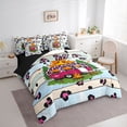 thumbnail image 2 of Manfei Leopard Print Camper 7-Piece Twin Bedding,Country Farmhouse Lodge Bedding Comforter Set,Pink,Black Reversible, 2 of 7