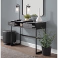 thumbnail image 3 of LumiSource Black Metal, Black Wood Franklin Console Table, 3 of 9