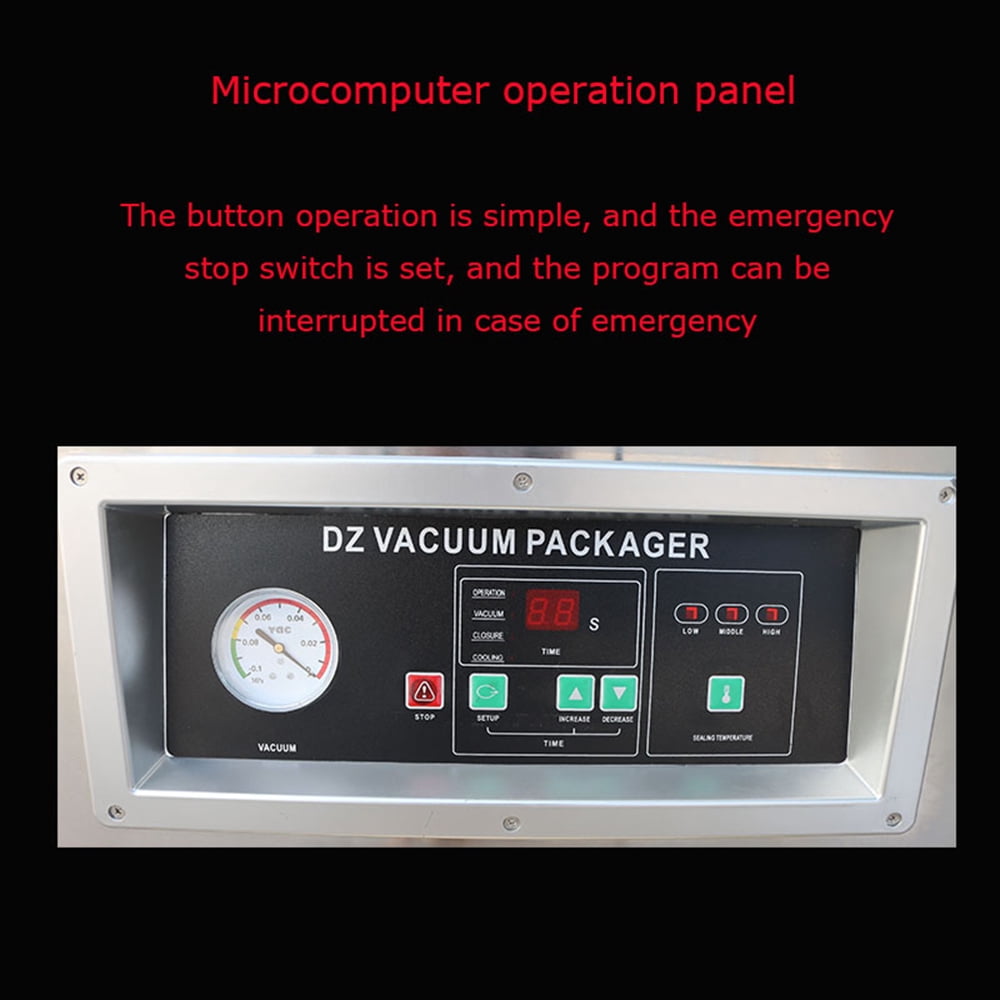 PreAsion Vacuum Packaging Machine DZ500 Single Chamber Plastic Aluminum Foil Bag Vacuuming Sealing 950W