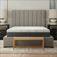 thumbnail image 3 of Mattresses, 12" Copper Gel Cooling Memory Foam Mattress, Split King with Edge Support & Air Grid Base | Light Gray | Foam, 3 of 5