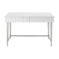 thumbnail image 2 of Treasure Trove Miranda Coastal 2 Drawer Writing Desk- Glossy White, 2 of 5
