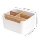 thumbnail image 5 of organizador de escritorio caja de almacenamiento de escritorio de soporte de pluma de madera multifuncional para oficina, escuela y hogar blanco JFHHH pequeña, 5 of 5
