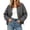 Gray, variant on hlysgo Women's Barn Jacket Collar Zipper Utility Jacket Cinchable Hem Workwear Jacket with Pockets Brown,M