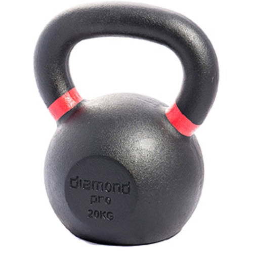 44 lb 20kg/Red Diamond Pro Kettle Bell E-Coated Russian Kettlebell Weights
