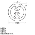 thumbnail image 2 of Candado de Disco Master Lock Acero Inoxidable 2 Unidades, 2 of 3